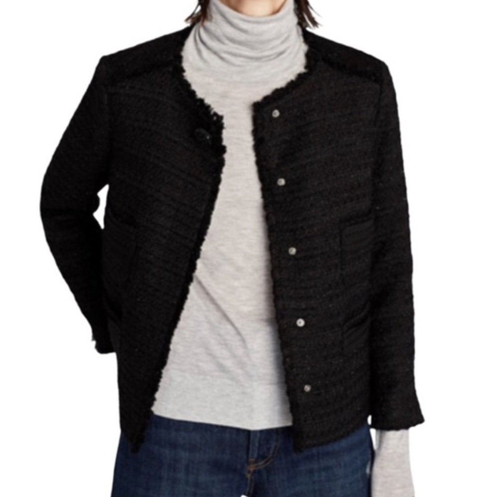 Zara Tweed Textured Weave Blazer